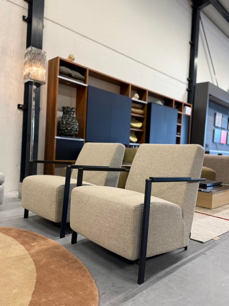 2 Nieuw Harvink Alowa Fauteuil Monza off white Design Stoel