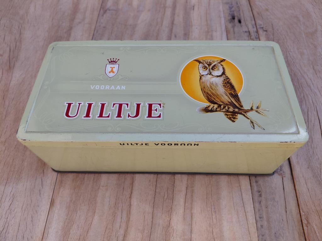 Sigarendoos Uiltje uit de serie Vooraan., Verzamelen, Blikken, Ophalen of Verzenden, Overige