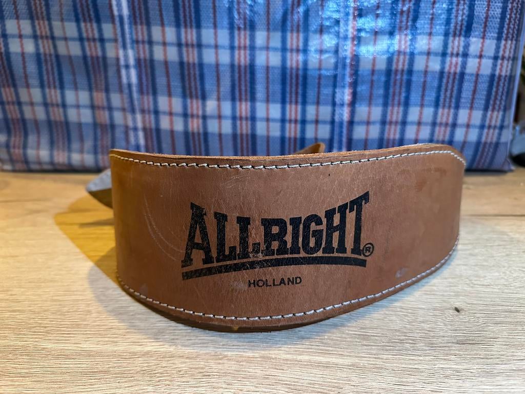 Lifting belt merk:Allright Holland, Kleding | Heren, Riemen en Ceinturen, 95 tot 105 cm, Bruin, Echt leder, Ophalen of Verzenden