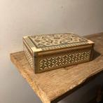 Vintage Handgemaakte houten sieradendoos, Antiek en Kunst, Ophalen of Verzenden