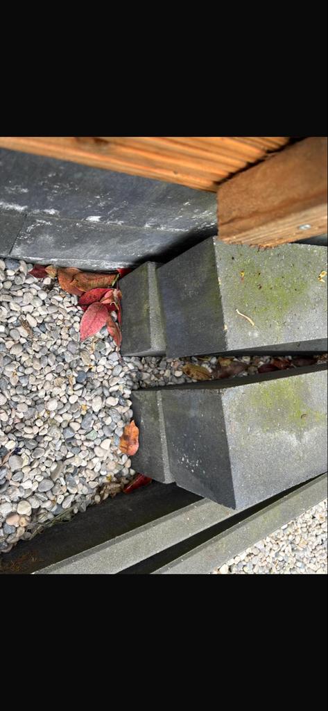 Stapelblokken 60 cm 15x15 - Grijs beton voor tuin en terras, Tuin en Terras, Bielzen en Borders, Ophalen, Gebruikt, Blok, Beton