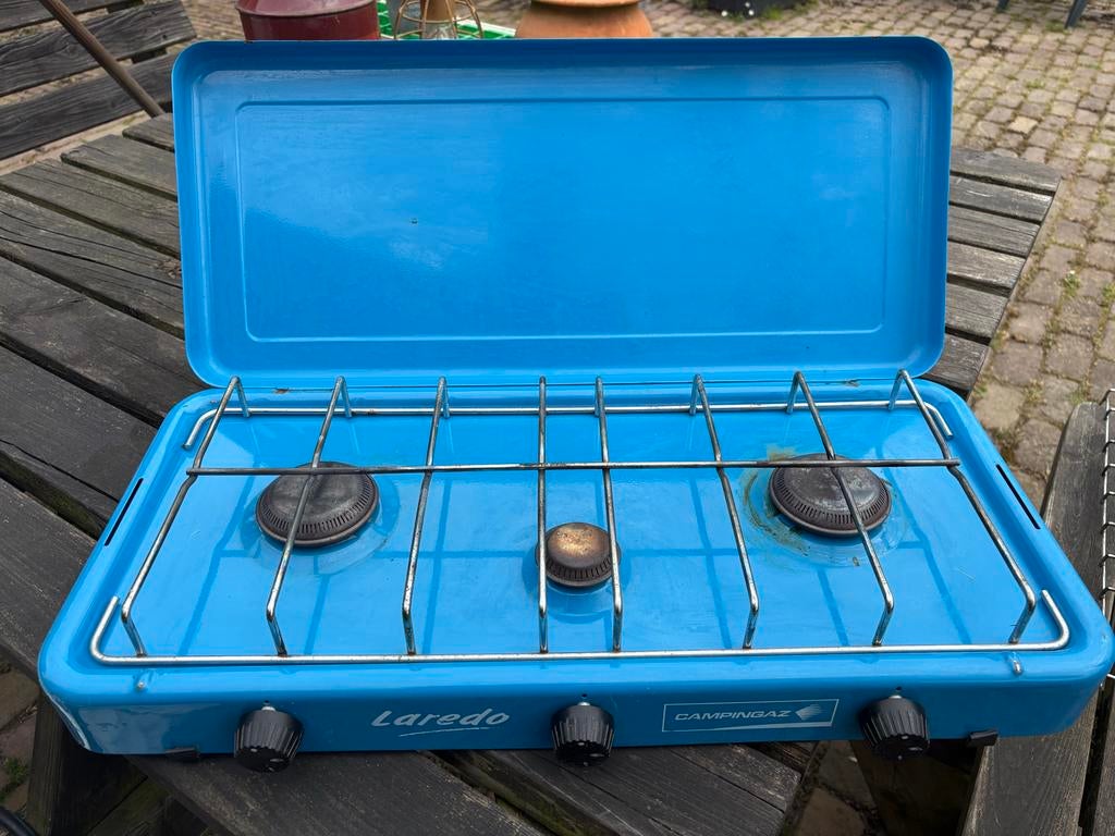 Campingaz Laredo 3-pits butagas camping fornuis, Ophalen, Gebruikt