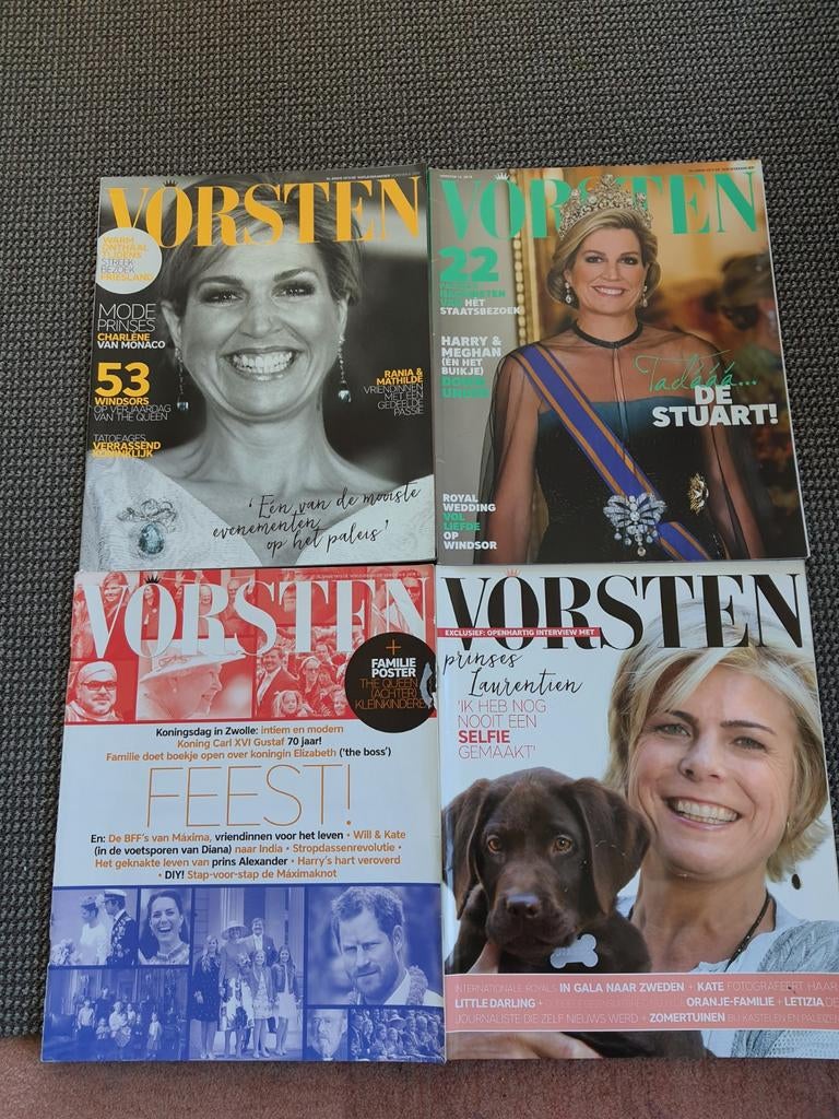 4x Vorsten Magazine - Koninklijke Verhalen, Ophalen of Verzenden, Gelezen, Gossip of Showbizz