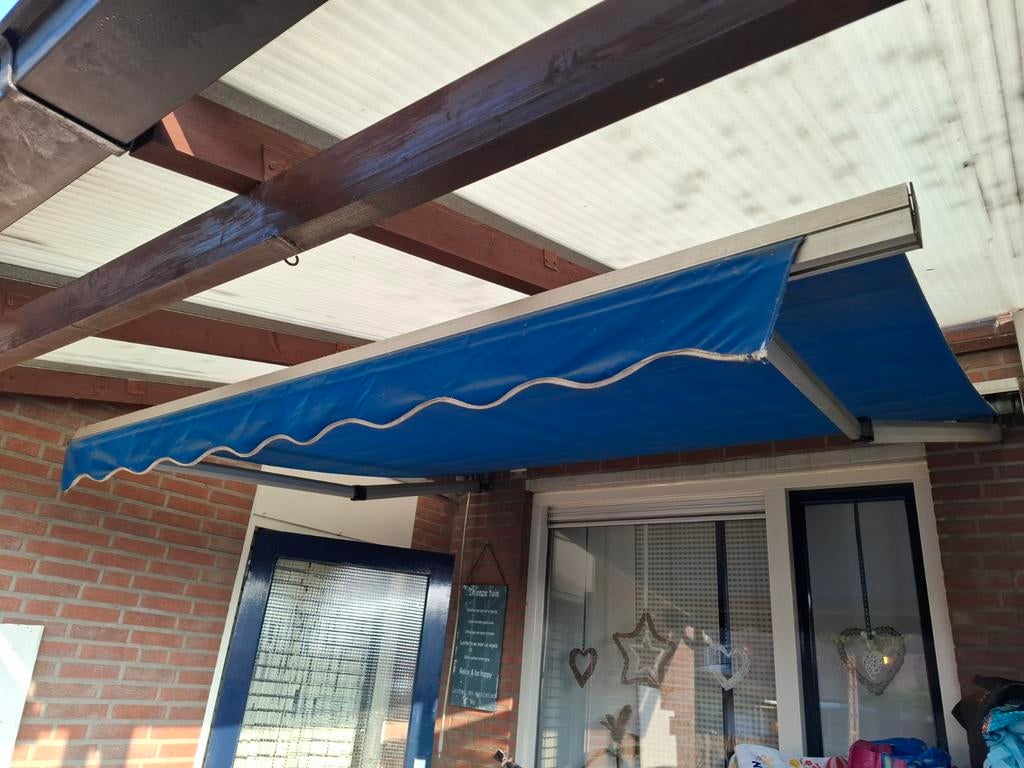 Zonnescherm, Ophalen, Gebruikt, 150 tot 300 cm, 250 cm tot 450 cm