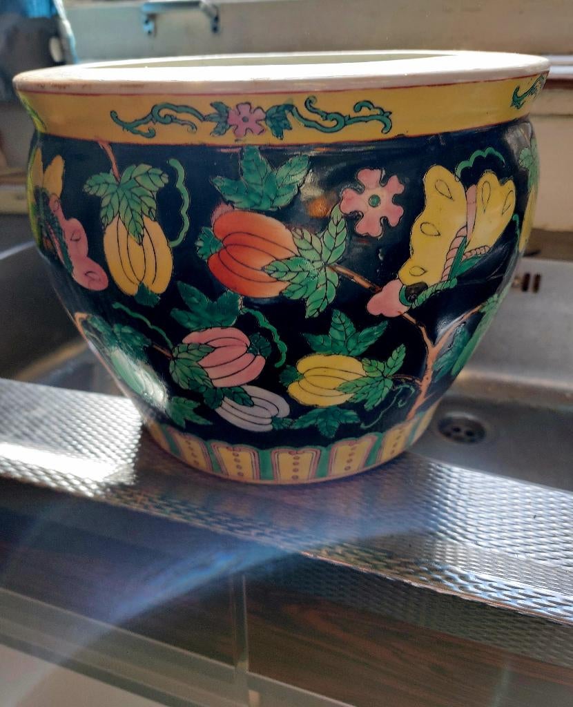 Chinese bloempot 'fish bowl'  'planter', Ophalen