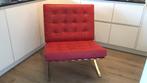 Barcelona chair design (REPLICA) rood, Huis en Inrichting, Ophalen, Overige materialen, Gebruikt, Eén