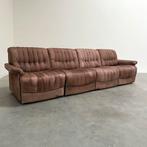 Vintage modulaire leren bank fauteuils jaren 70 design leer, Ophalen, Gebruikt, Lemke, Leer