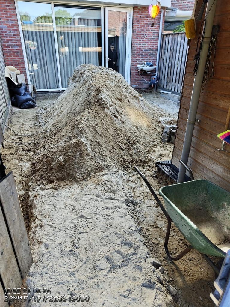 Gratis tuinzand (ca. 4,5 m³), Tuin en Terras, Zand, Ophalen of Verzenden, Gebruikt, Overige typen