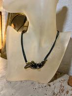 Vintage antieke ketting strass jugendstil goudkleur art deco, Ophalen of Verzenden, Overige materialen, Ketting