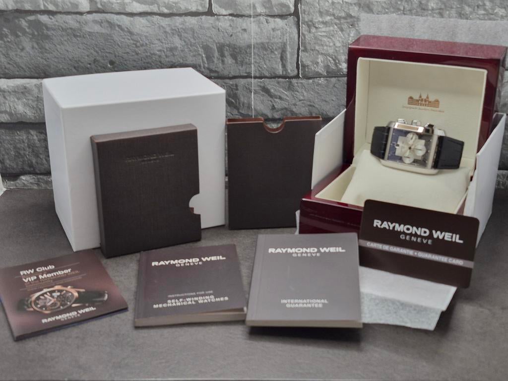 Raymond Don Giovanni Cosi Grande 4878 set + nieuw staal band, Overige merken, Leer, Staal, Polshorloge