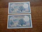Libanon, 2 biljetten 100 livres, Ophalen of Verzenden, Midden-Oosten