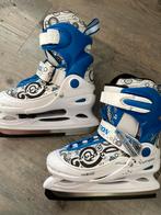 Verstelbare Schaatsen Maat 30-33 - Blauw/Wit, Ophalen of Verzenden, Gebruikt, Kunstschaatsen