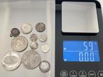 Diverse zilveren munten, Wilhelmina, Beatrix, buitenland., Ophalen of Verzenden, Zilver