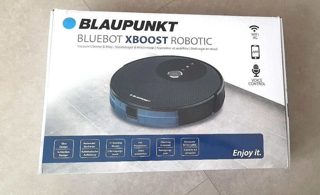 Stofzuiger en dweil robot merk Blaupunkt Xboost Robotic, Ophalen, Zo goed als nieuw, Robotstofzuiger, Minder dan 1200 watt