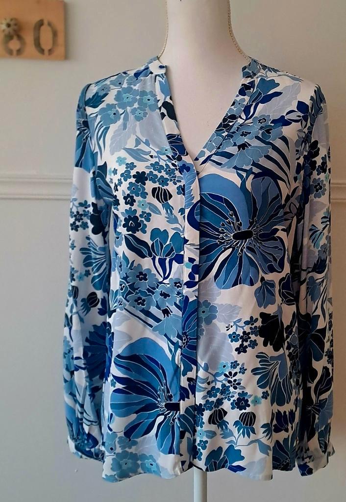 FABIENNE CHAPOT FRIDA Blouse blauw, Kleding | Dames, Blouses en Tunieken, Zo goed als nieuw, Maat 36 (S), Blauw, Ophalen of Verzenden