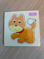 Houten Puzzel Kat - Educatief Speelgoed, 2 tot 4 jaar, 10 tot 50 stukjes, Nieuw, Ophalen of Verzenden