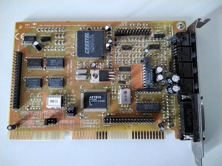 Aztech Nova 16 Extra II ISA geluidskaart, Computers en Software, Vintage Computers, Ophalen of Verzenden