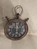 Metalen Wandklok - Vintage Look Kensington Station, Ophalen, Gebruikt, Analoog, Wandklok