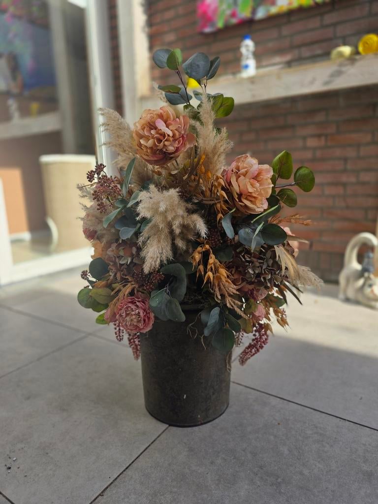 Nep bloemen in pot, Ophalen