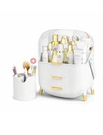 Luxe Make-up Organizer Opbergdoos met Lades - Stofvrij, Gehele gezicht, Wit, Nieuw, Ophalen of Verzenden