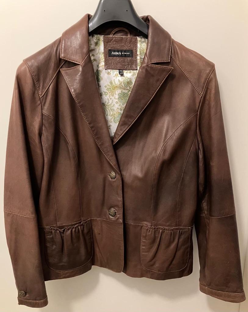 Bruine leren damesjas van het merk Arma maat 44, nieuwstaat!, Bruin, Arma, Maat 42/44 (L), Ophalen of Verzenden