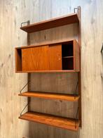 Vintage wandsysteem Poul Cadovius Royal system teakhout, Ophalen, Met deur(en), 100 tot 150 cm, Teakhout