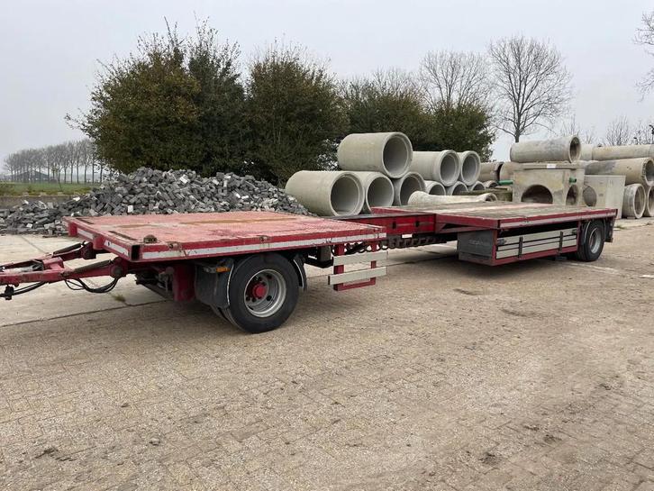 DRACO Uitschuifbare schamelwagen aanhangwagen (bj 2000), Auto's, Vrachtwagens, Bedrijf, Aanhangers en Opleggers, Overige brandstoffen