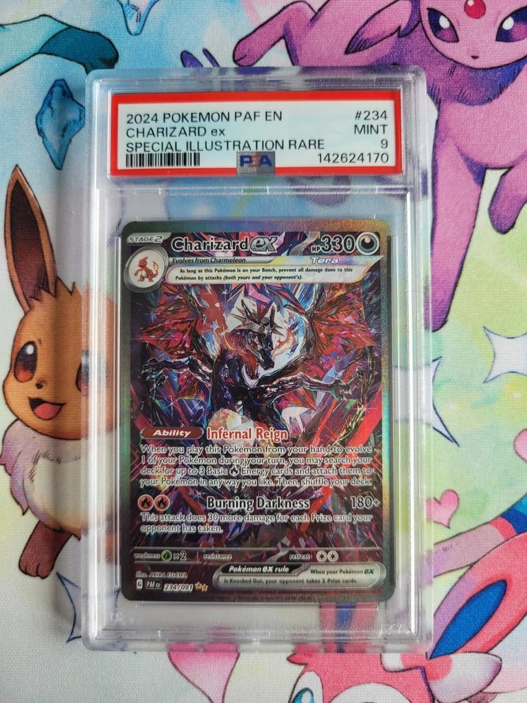 Charizard Ex #234 (PSA 9) Pokémon Paldean Fates, Hobby en Vrije tijd, Verzamelkaartspellen | Pokémon, Verzenden, Nieuw, Losse kaart
