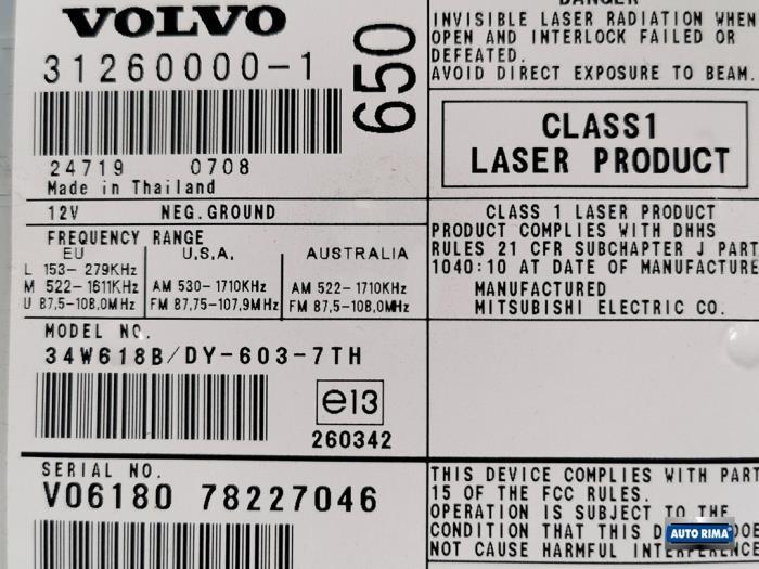 Radio CD Speler van een Volvo V70, Gebruikt, -, -, Ophalen of Verzenden