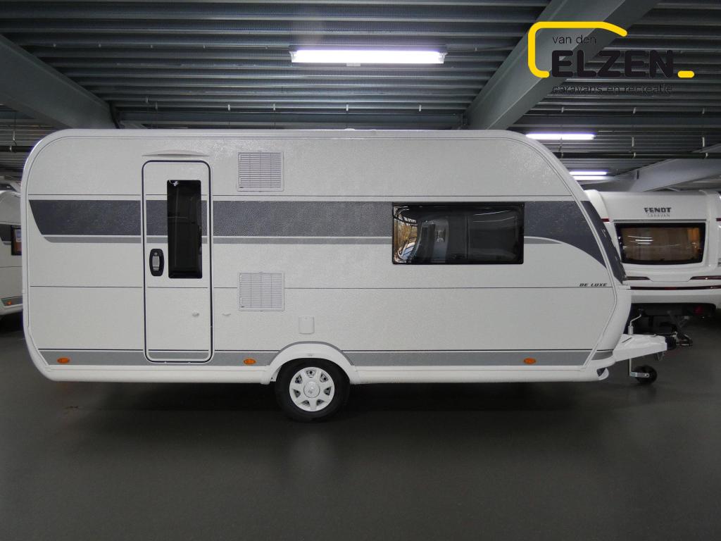 Hobby De Luxe 460 SFF White Edition Actiepakket, Caravans en Kamperen, Caravans, Overige typen, Hobby, Bedrijf, Treinzit