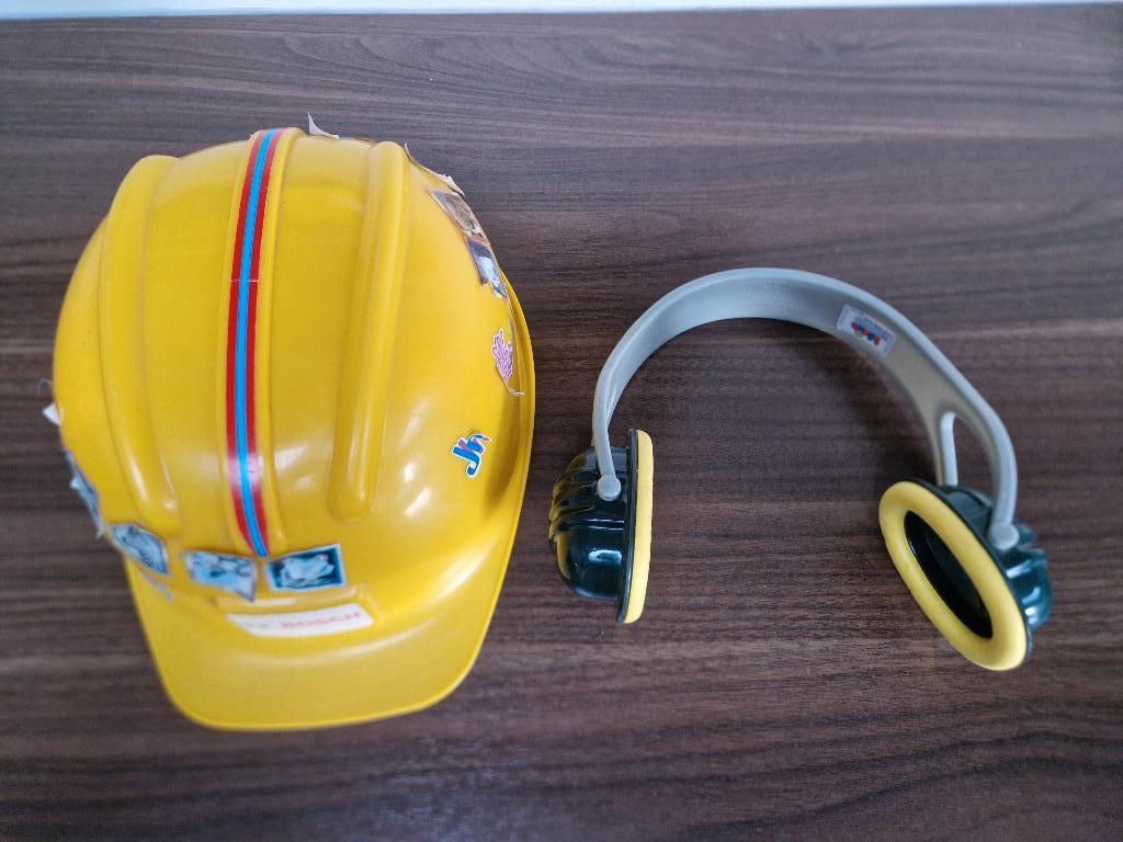 Klein Toys Bosch helm met oorbeschermers, Ophalen of Verzenden, Zo goed als nieuw, Jongen of Meisje