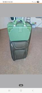Handbagage koffer en beautycase set prijs voor beide, Ophalen, Wieltjes, Gebruikt, 50 tot 60 cm