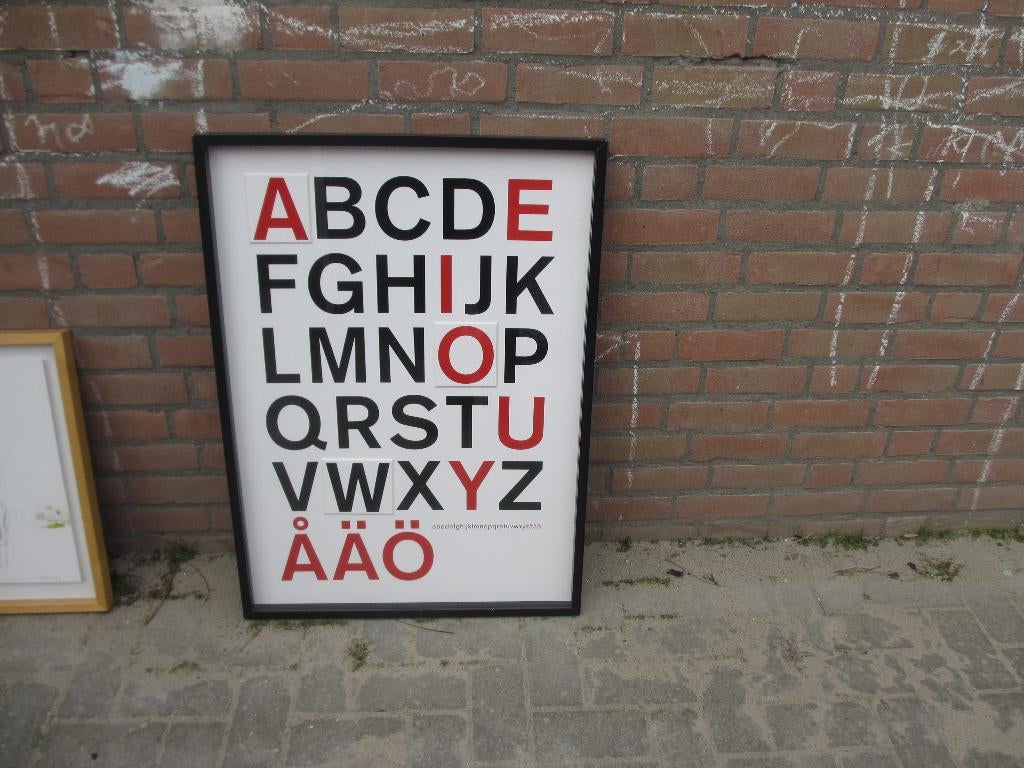 IKEA KONST Lola Fraser/ Helene Billgren/ Anna Larsso, Achter glas, Gebruikt, Schilderij, Ophalen of Verzenden