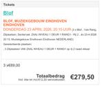 3 Tickets BLØF theater tour 2026. Eindhoven 23 april 2026, Drie personen of meer, Overige soorten