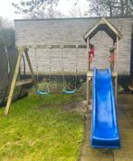 Houten speeltoestel Wickey met glijbaan en schommels, Ophalen, Gebruikt, Glijbaan