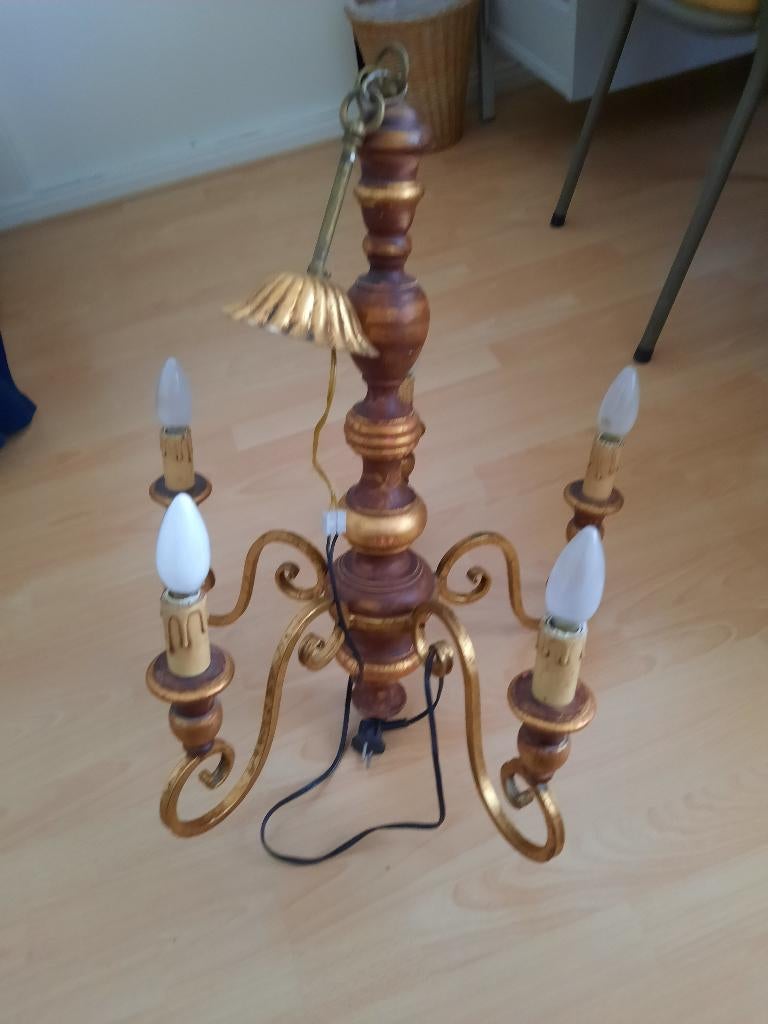 kroonluchter, Ophalen, Gebruikt, Hout