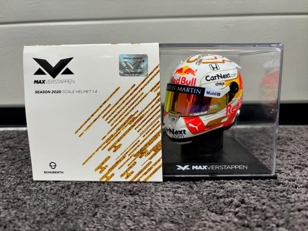 Max verstappen helm 1:4 seizoen 2020, Verzamelen, Ophalen of Verzenden, Zo goed als nieuw, Formule 1