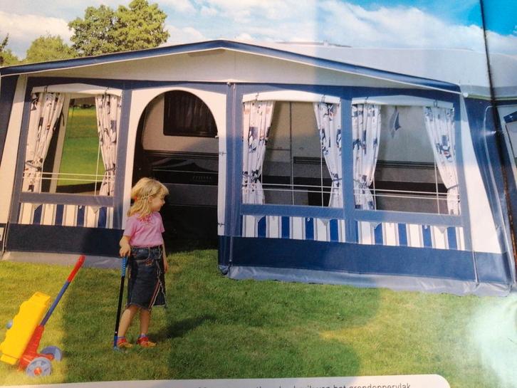 VOORTENT met UITBOUW, MAAT 8, BRAND., Caravans en Kamperen, Tentaccessoires, Zo goed als nieuw, Ophalen