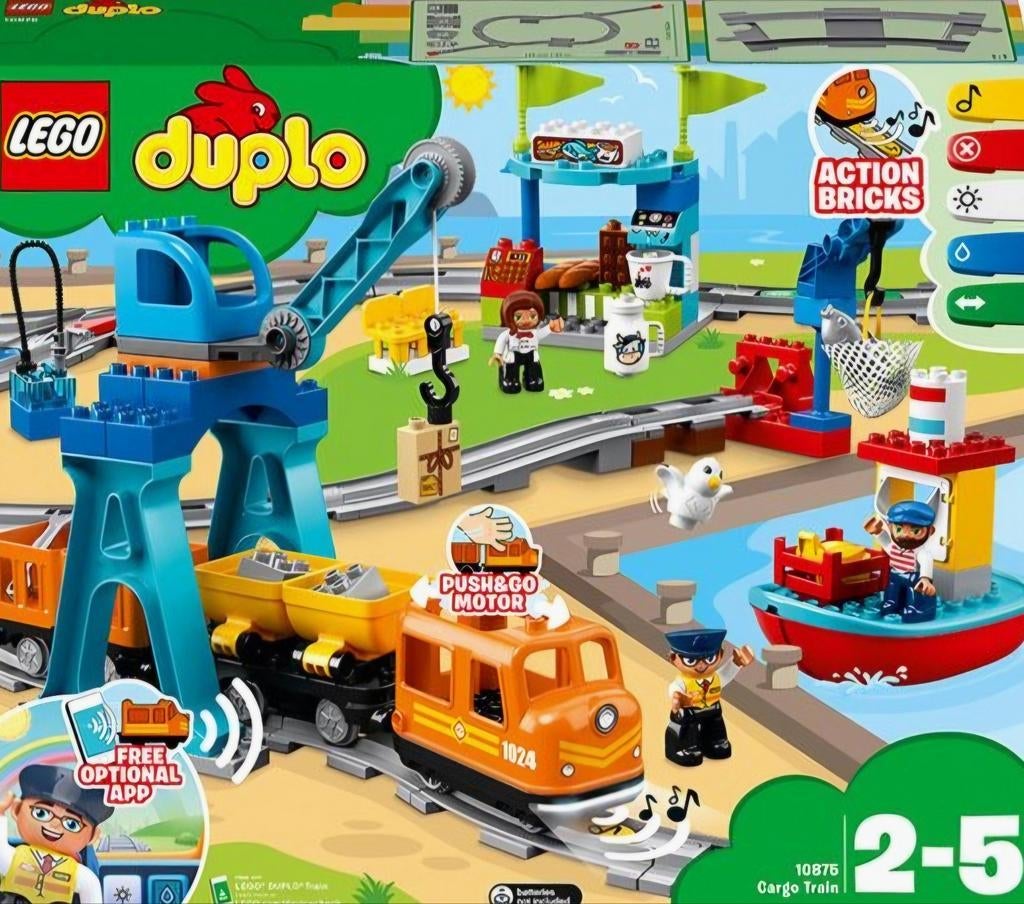 Duplo Goederentrein 10875, Kinderen en Baby's, Speelgoed | Duplo en Lego, Ophalen, Zo goed als nieuw, Duplo