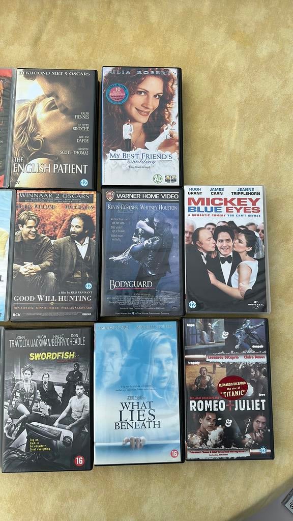 29 videobanden vhs met topfilms, Alle leeftijden, Ophalen of Verzenden, Zo goed als nieuw