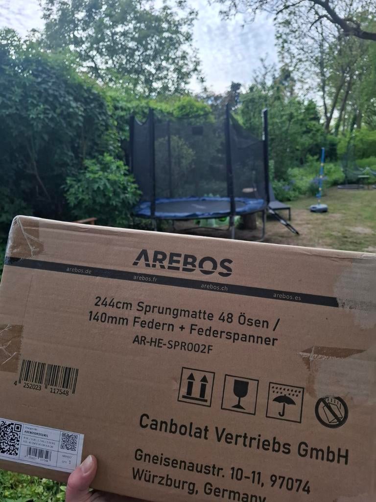 AREBOS Trampoline Springmat 244cm voor 48 haken, Ophalen of Verzenden, Nieuw