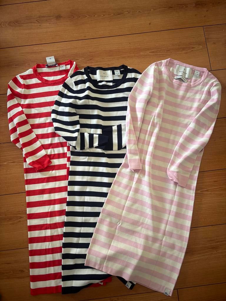 Nik&Nik gestreepte jurken maat 152, Kinderen en Baby's, Ophalen of Verzenden, Gebruikt, Meisje, Jurk of Rok