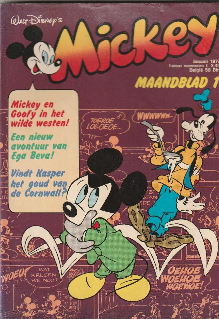 Micky maandblad januari 1977, Eén stripboek, Ophalen of Verzenden, Gelezen