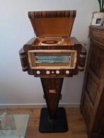 Vintage Art Deco Mid Cenury Radio met platenspeler, Ophalen, Overige merken