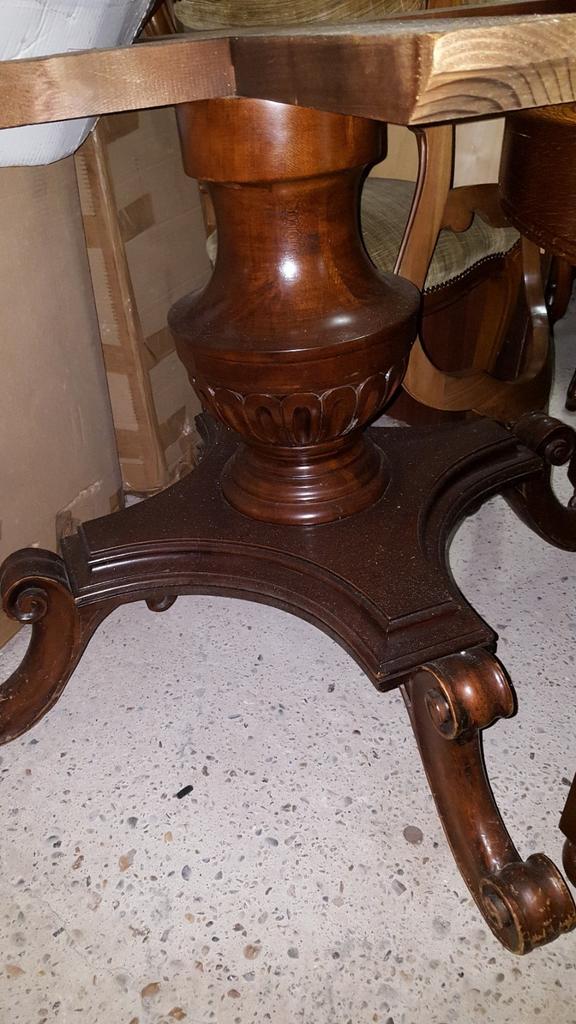 Barok eetkamers tafel, Ophalen