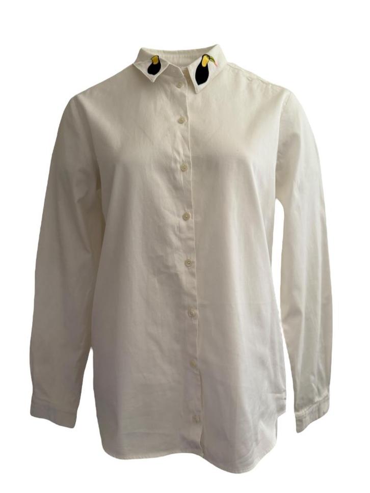 Fabienne Chapot blouse L, Kleding | Dames, Blouses en Tunieken, Zo goed als nieuw, Wit, Ophalen of Verzenden