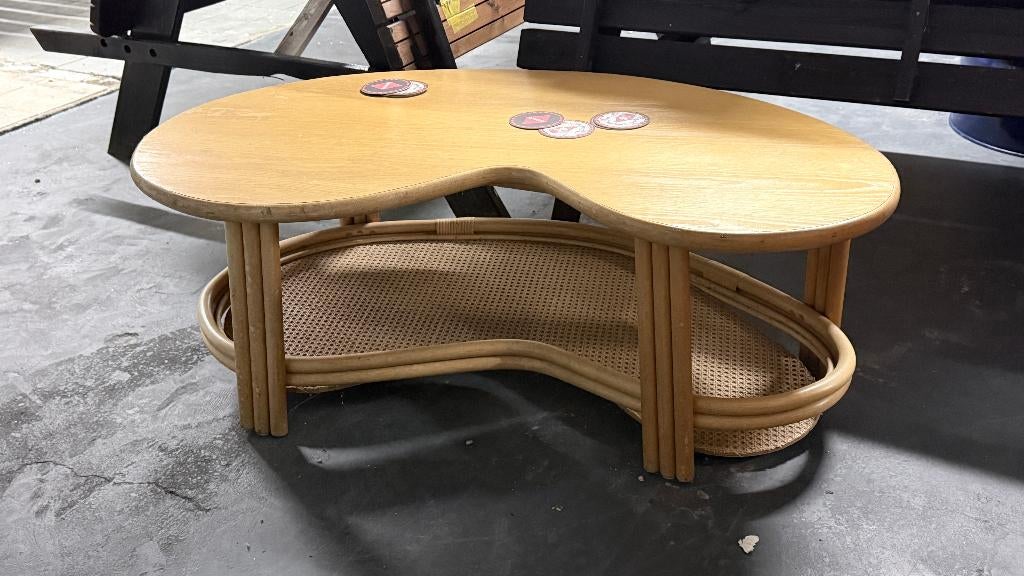 Salon tafel hout, Huis en Inrichting, Tafels | Salontafels, Ophalen, Gebruikt, Overige vormen, Minder dan 50 cm