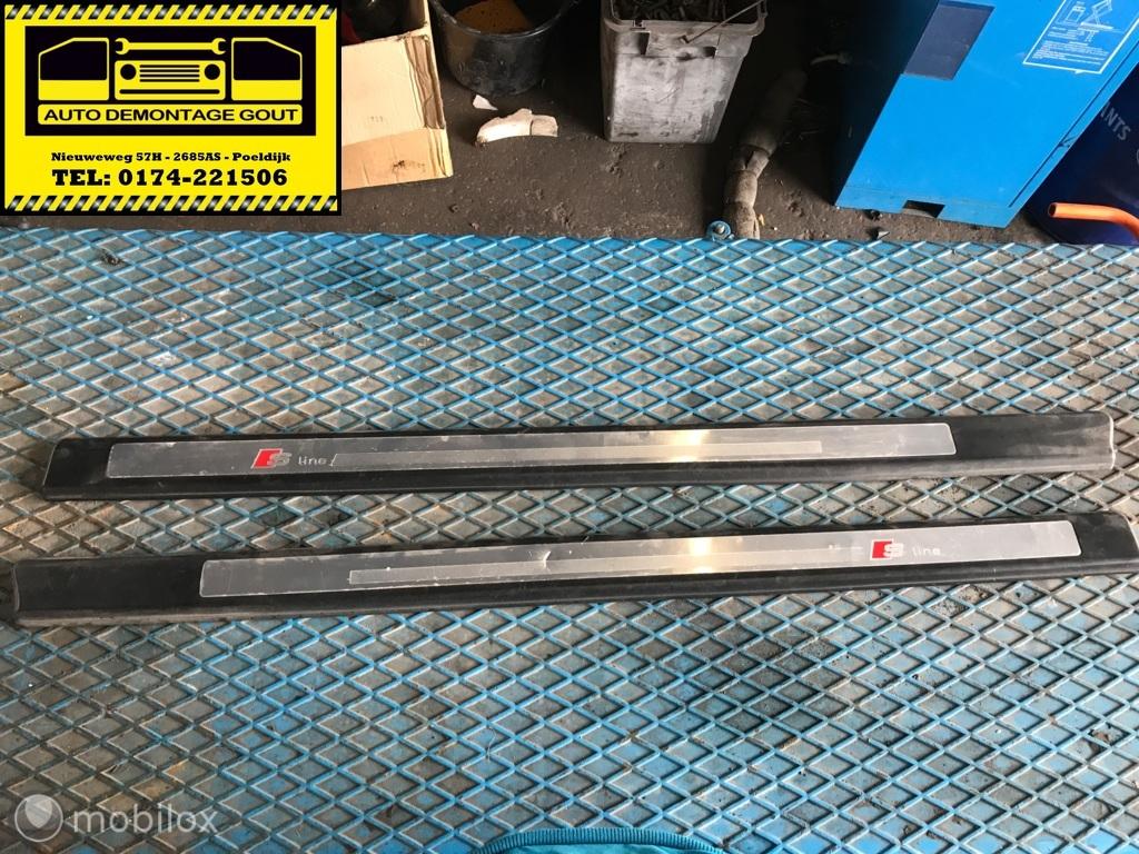 Audi A3 8P ('03-'12)Instaplijst Set S-line 3-deurs L+R, Auto-onderdelen, Interieur en Bekleding, Audi, Gebruikt, Audi, Ophalen of Verzenden