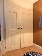 2 Massief Grenen Binnendeuren Wit Mat - Uit Kastwand, Ophalen, 80 tot 100 cm, Binnendeur, Zo goed als nieuw