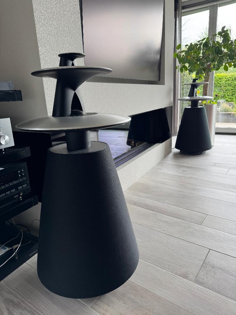 TE KOOP 2X Beolab 5 MK2 Fabric Black / Aluminium silver, Audio, Tv en Foto, Luidsprekers, Zo goed als nieuw, 120 watt of meer